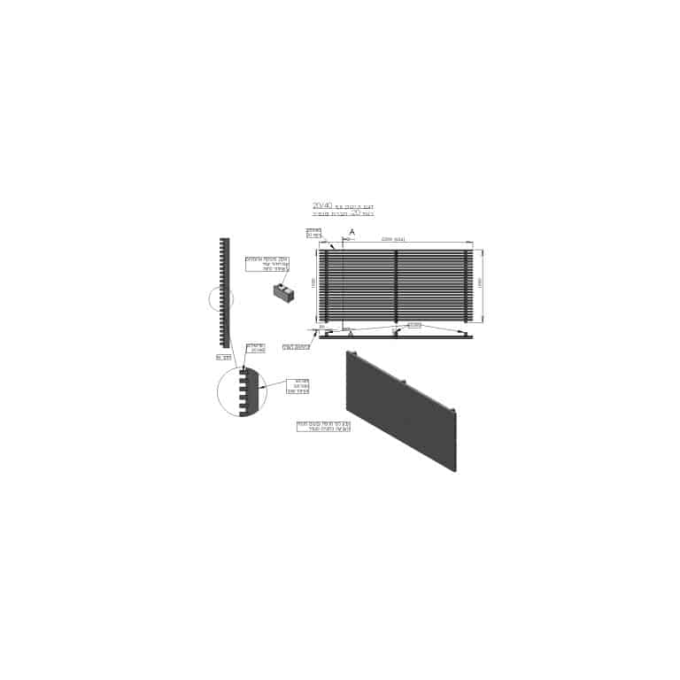 פרט גדר צף 20 40 רווח 20